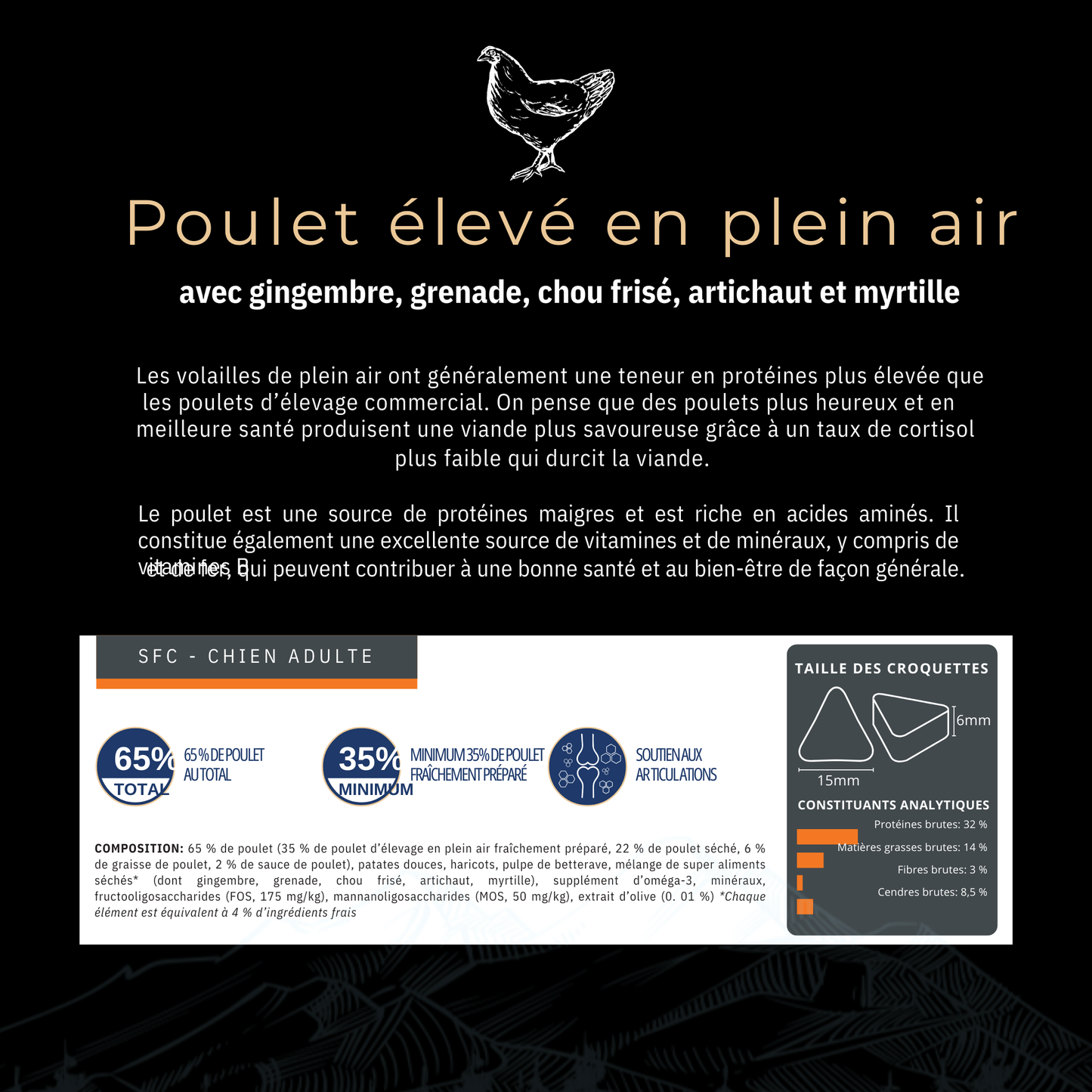 Cani'Max Super Food - Adulte - Poulet élevée en plein air