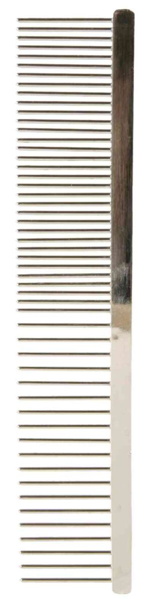 Peigne métal chien chat 16 cm dents médium larges