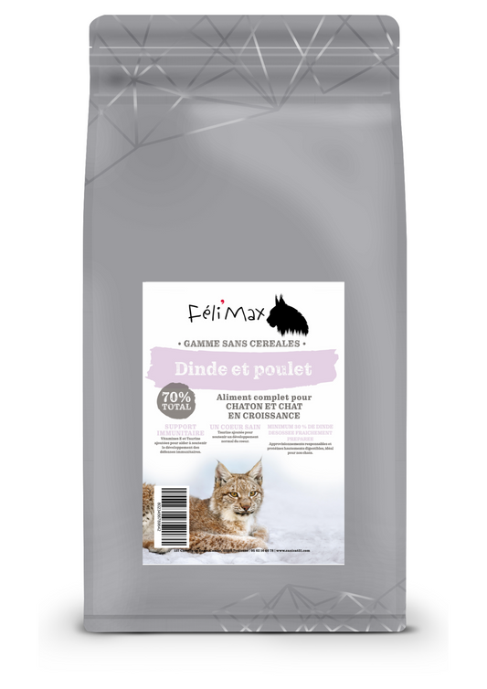 Féli'Max - Sans Céréales - Chaton - Dinde et Poulet