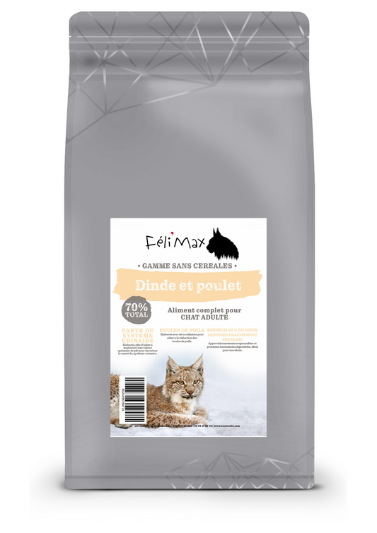 Féli'Max - Sans Céréales - Adulte - Dinde et Poulet