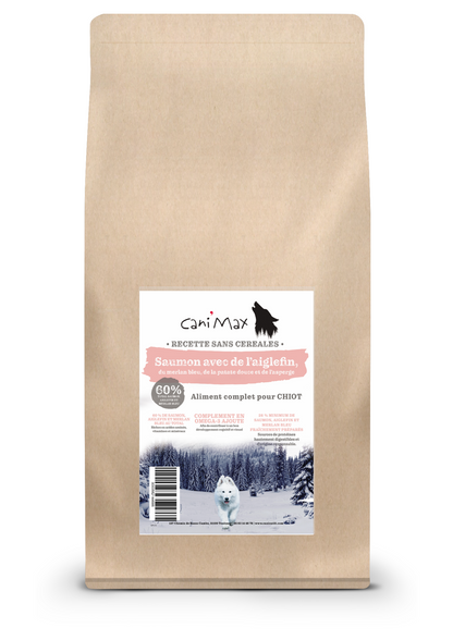 Cani'Max Sans Céréales - Chiot - Toutes races - Saumon avec de l'aiglefin