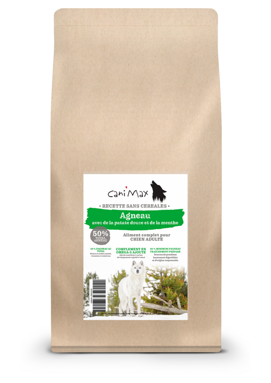 Cani'Max Sans Céréales - Chien Adulte - Toutes races - Agneau et Patate douce